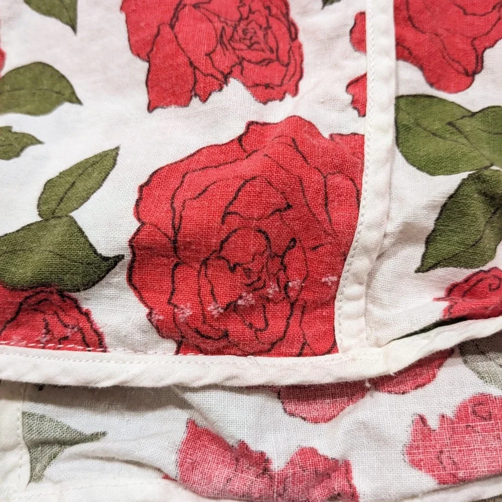 Vintage Cobbler Half Apron Lot of 4 1960s Floral Gingham Embroidered Cottagecore